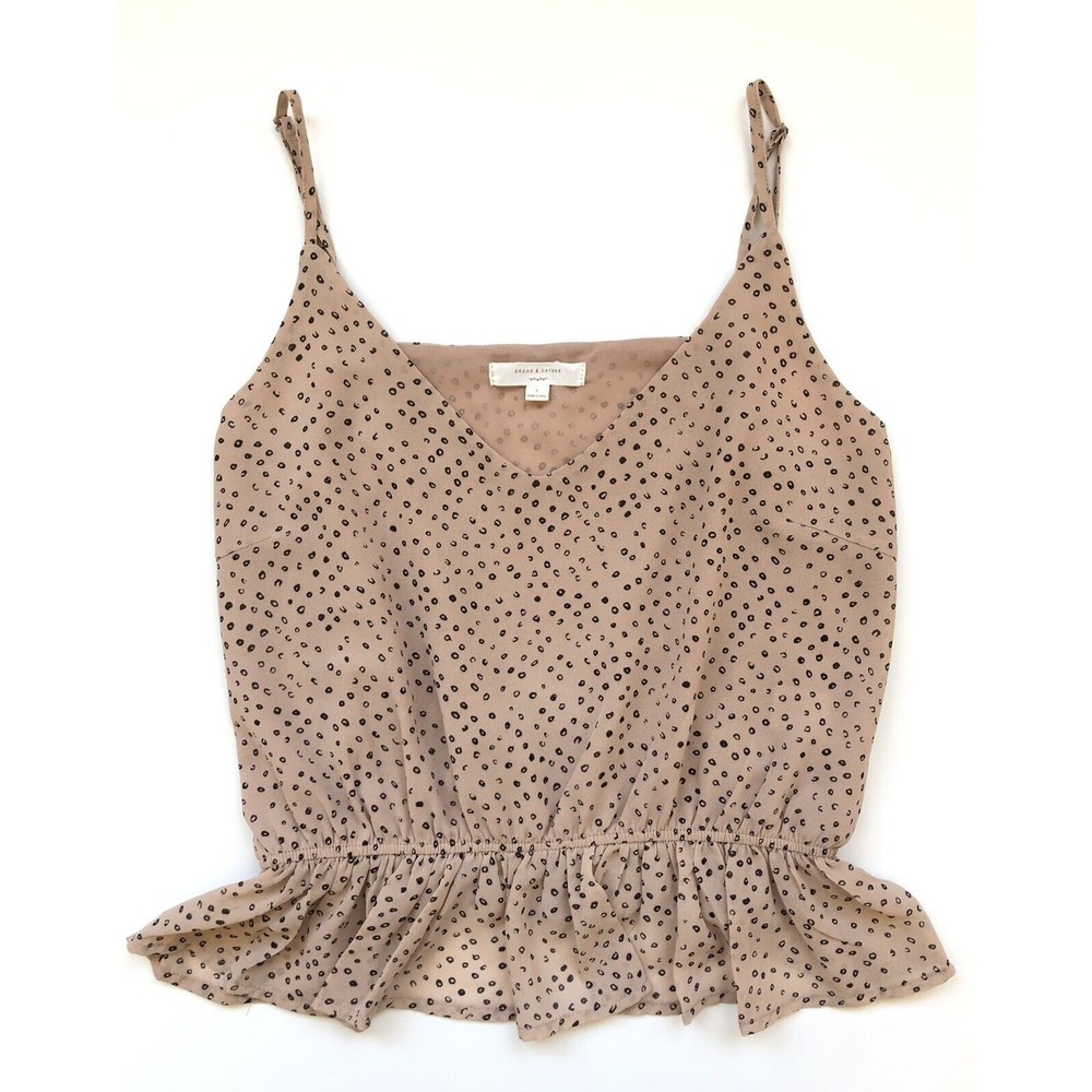 Grade and Gather Beige Women’s Cami Crop Top Size Large